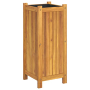 Jardinière Vetonek avec revêtement en bois d'acacia massif 31x31x75 cm
