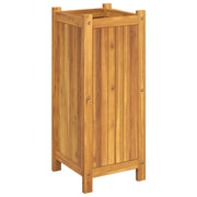 Jardinière avec revêtement en bois d'acacia massif 31x31x75 cm v7307 - Vetonek