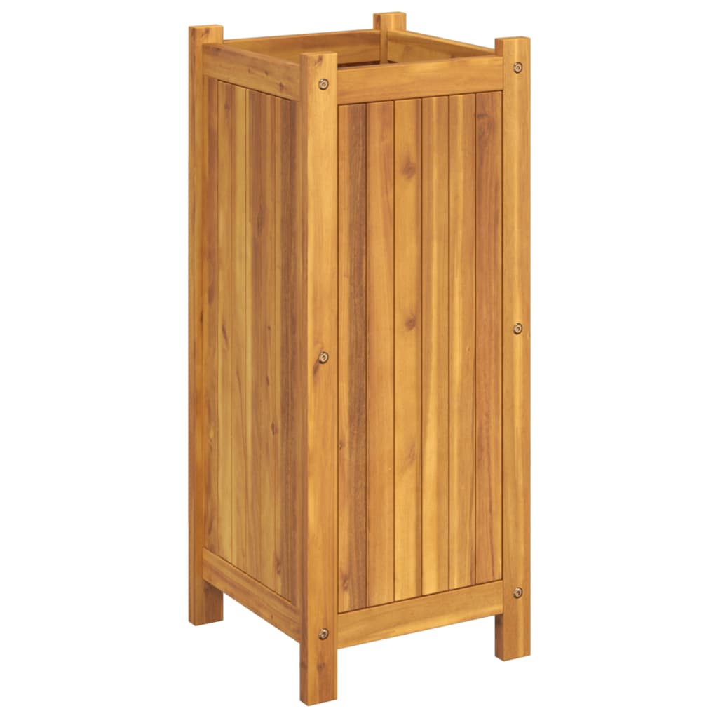 Jardinière avec revêtement en bois d'acacia massif 31x31x75 cm v7307 - Vetonek