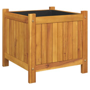 Jardinière Vetonek avec revêtement en bois d'acacia massif 42x42x40 cm