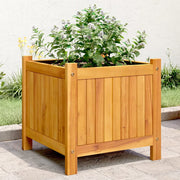 Jardinière avec revêtement en bois d'acacia massif 42x42x40 cm v7321 Vetonek