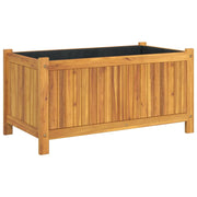 Jardinière Vetonek avec revêtement en bois d'acacia massif 80x42x40 cm