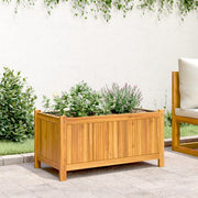 Jardinière avec revêtement en bois d'acacia massif 80x42x40 cm v7338 - Vetonek