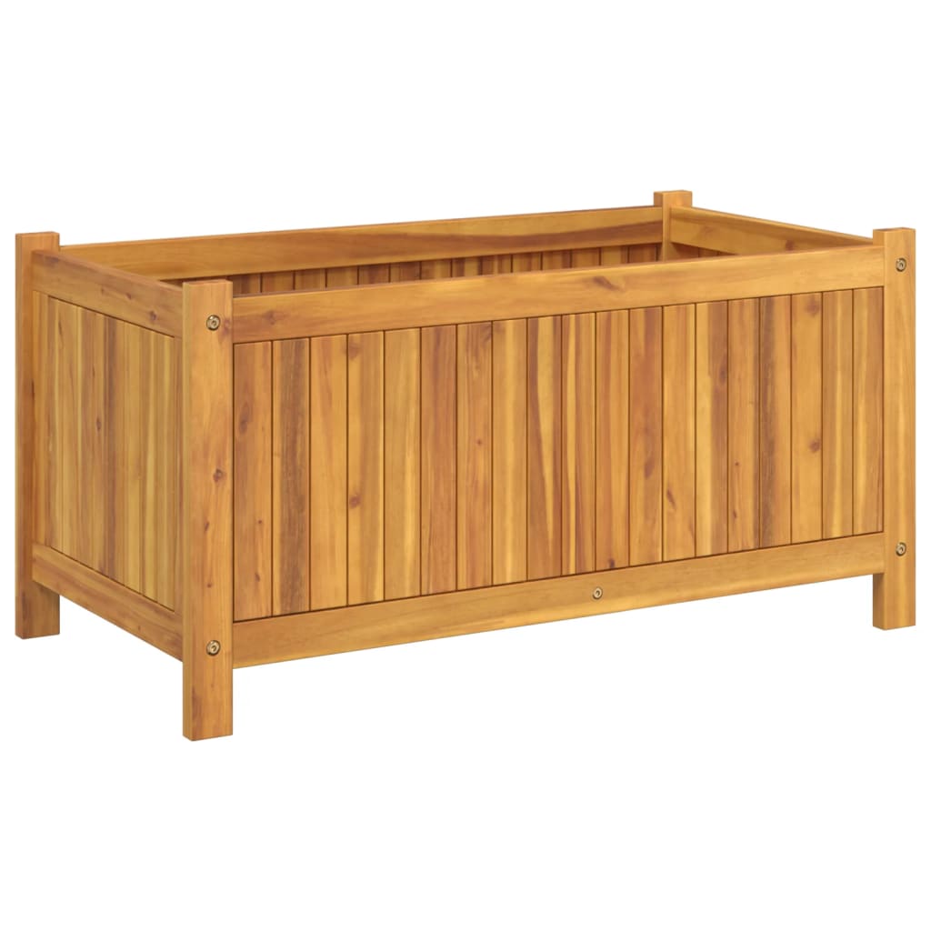 Jardinière avec revêtement en bois d'acacia massif 80x42x40 cm v7338 - Vetonek