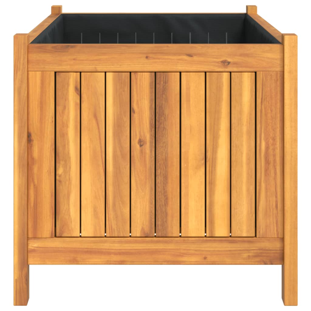Jardinière avec revêtement en bois d'acacia massif 80x42x40 cm v7338 - Vetonek