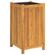 Jardinière Vetonek avec revêtement en bois d'acacia massif 42x42x75 cm