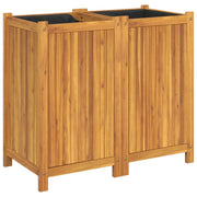 Jardinière Vetonek avec revêtement en bois d'acacia massif 84x42x75 cm