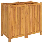 Jardinière avec revêtement en bois d'acacia massif 84x42x75 cm v7352 - Vetonek