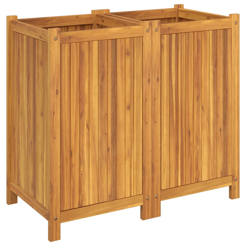 Jardinière avec revêtement en bois d'acacia massif 84x42x75 cm v7352 - Vetonek