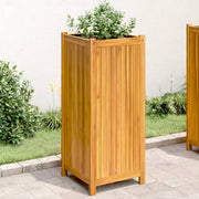 Jardinière avec revêtement en bois d'acacia massif 42x42x100 cm v7369 Vetonek