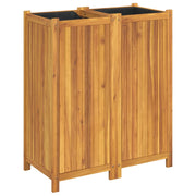 Jardinière Vetonek avec revêtement en bois d'acacia massif 84x42x100 cm