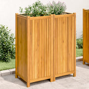 Jardinière avec revêtement en bois d'acacia massif 84x42x100 cm v7376 Vetonek