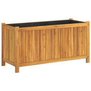 Jardinière Vetonek avec revêtement en bois d'acacia massif 99,5x38x50 cm