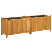 Jardinière Vetonek avec revêtement en bois d'acacia massif 153x38,5x50 cm