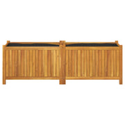 Jardinière avec revêtement en bois d'acacia massif 153x38,5x50 cm v7406 - Vetonek