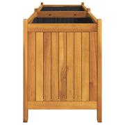 Jardinière avec revêtement en bois d'acacia massif 153x38,5x50 cm v7406 - Vetonek