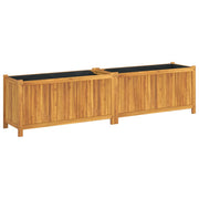 Jardinière Vetonek avec revêtement en bois d'acacia massif 199x38,5x50 cm