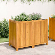 Jardinière avec revêtement en bois d'acacia massif 100x50x75 cm v7437 - Vetonek