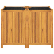 Jardinière avec revêtement en bois d'acacia massif 100x50x75 cm v7437 - Vetonek