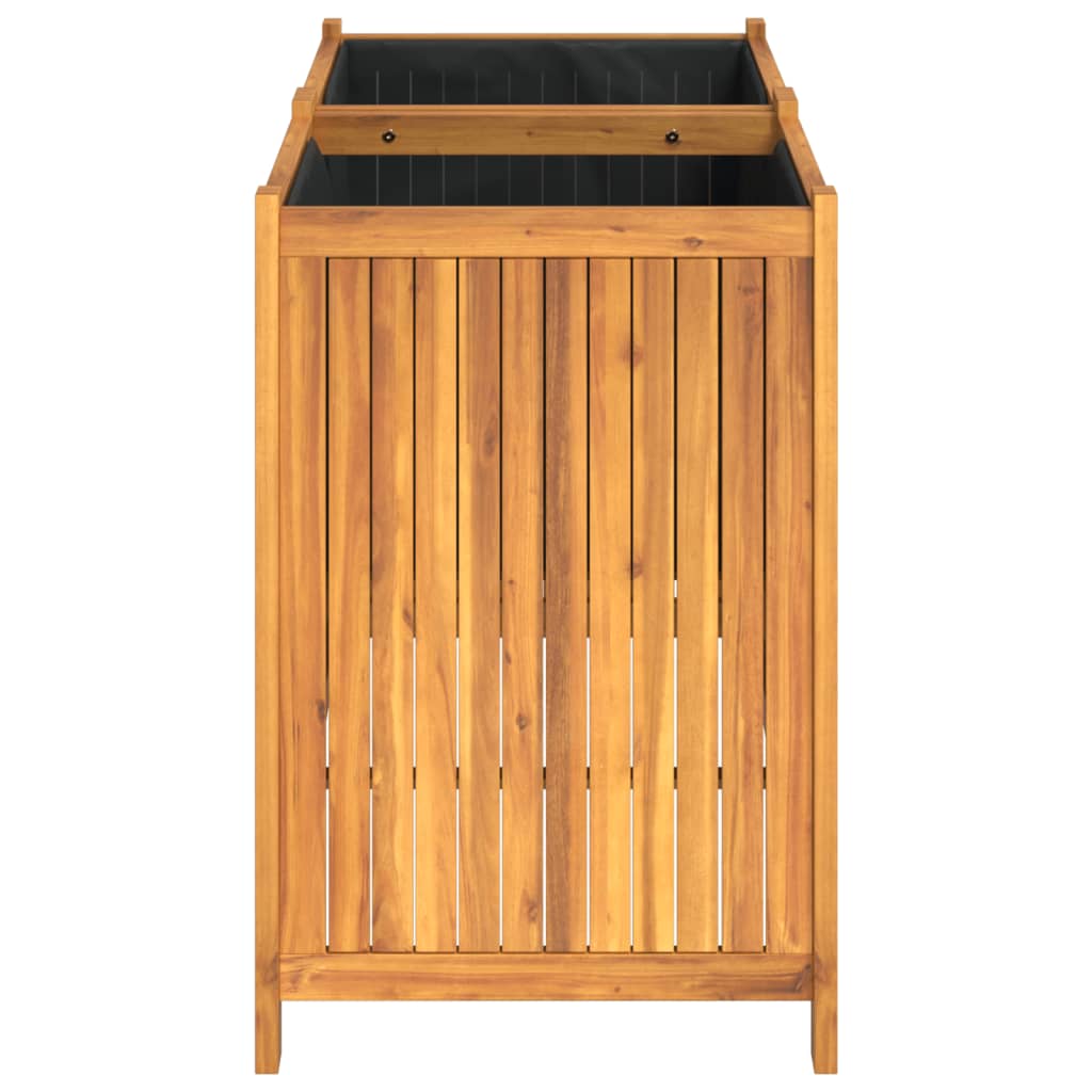Jardinière avec revêtement en bois d'acacia massif 100x50x75 cm v7437 - Vetonek