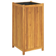 Jardinière Vetonek avec revêtement en bois d'acacia massif 50x50x100 cm