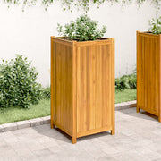 Jardinière avec revêtement en bois d'acacia massif 50x50x100 cm v7451 - Vetonek