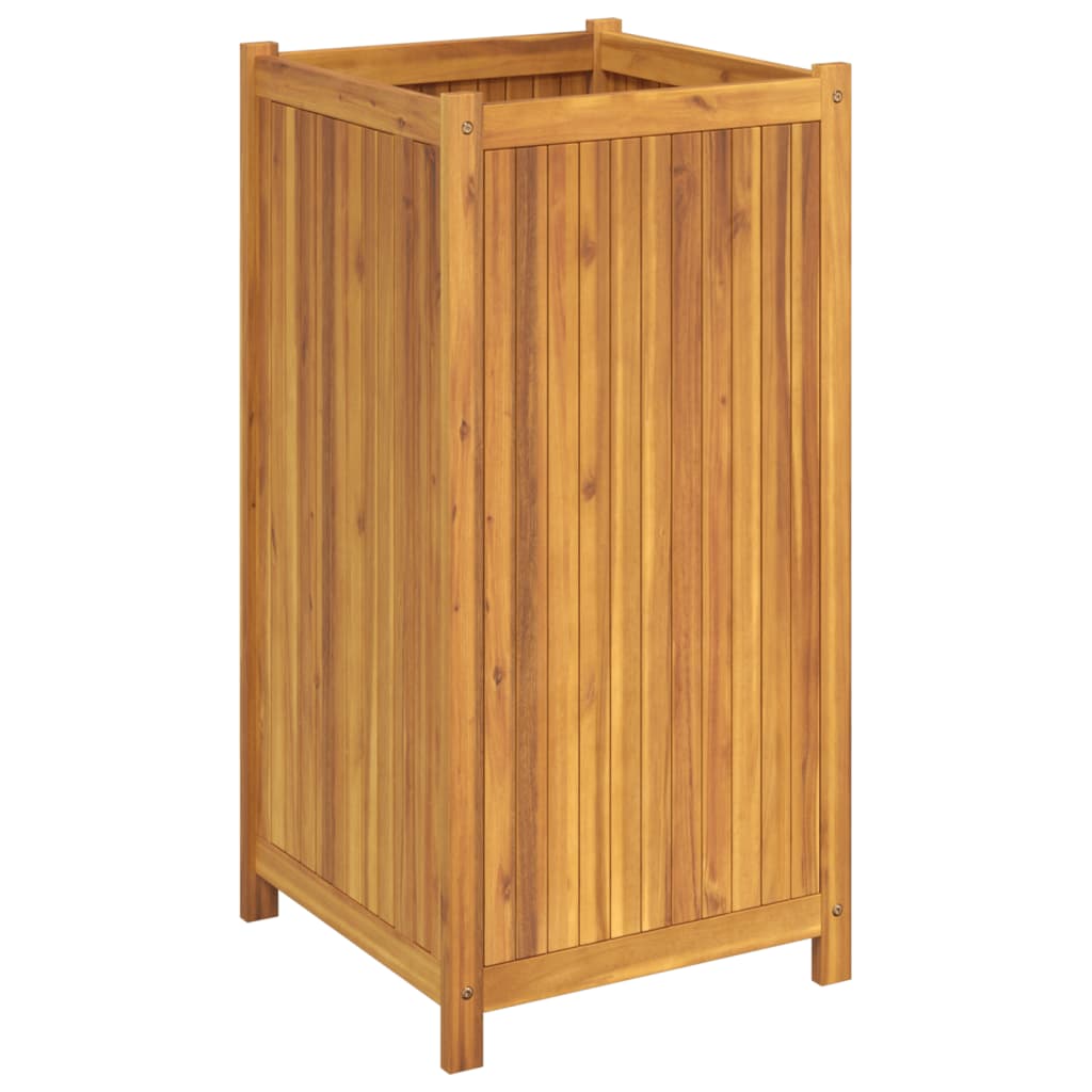 Jardinière avec revêtement en bois d'acacia massif 50x50x100 cm v7451 - Vetonek