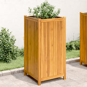 Jardinière avec revêtement en bois d'acacia massif 50x50x100 cm v7451 Vetonek