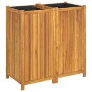 Jardinière Vetonek avec revêtement en bois d'acacia massif 100x50x100 cm