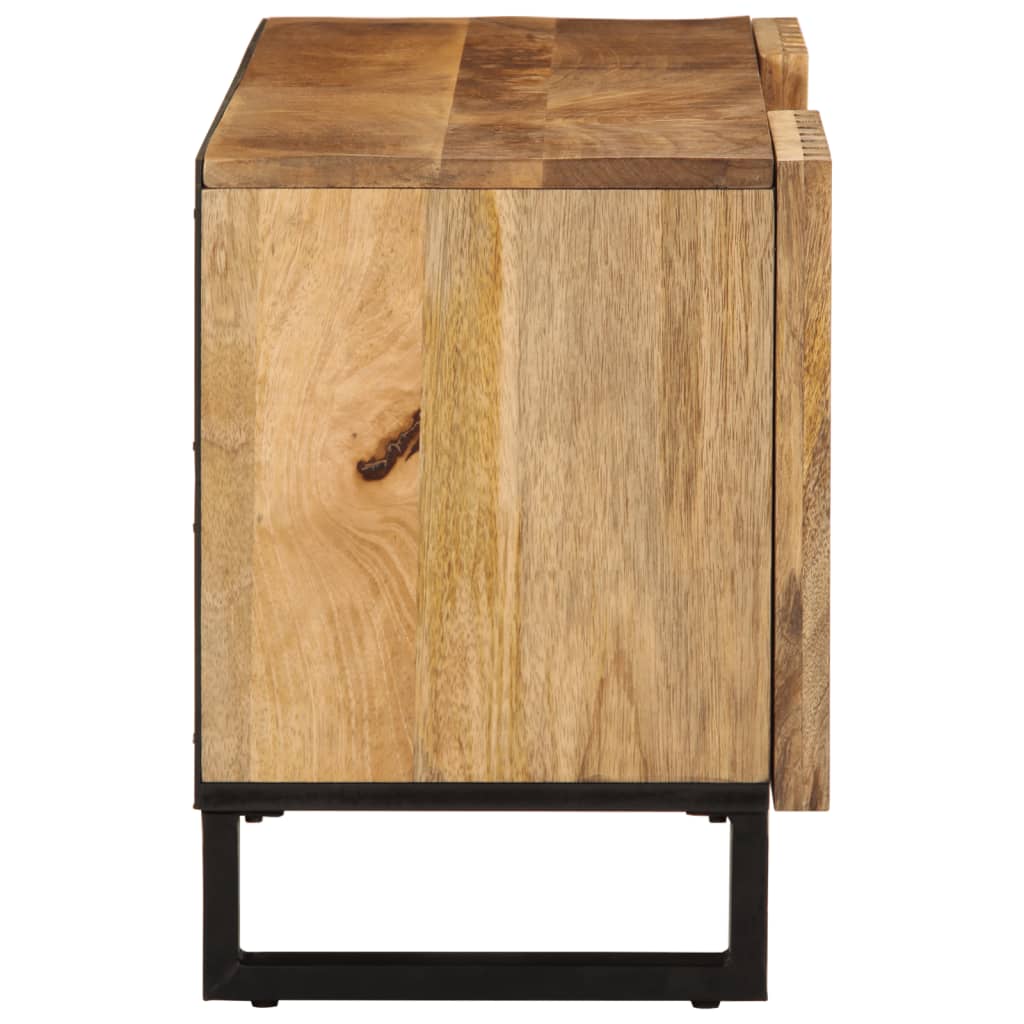 Mueble de TV madera maciza de mango rugosa 105x34x46 cm