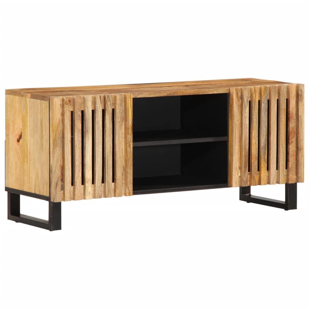 Vetonek Mueble de TV madera maciza de mango rugosa 105x34x46 cm