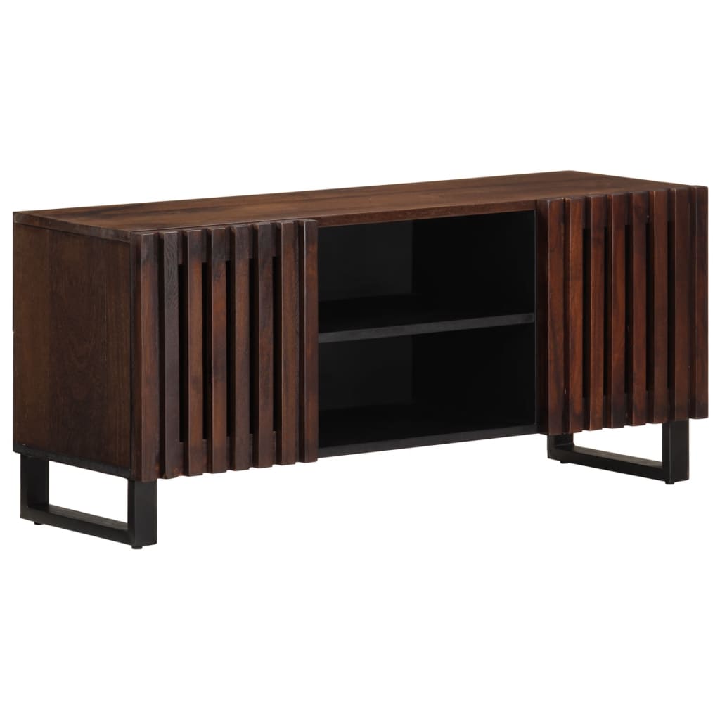 Vetonek Mueble de TV madera maciza mango marrón 105x34x46 cm