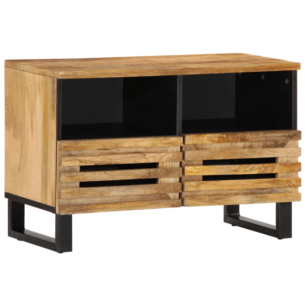 Vetonek Mueble de TV madera maciza de mango rugosa 70x34x46 cm