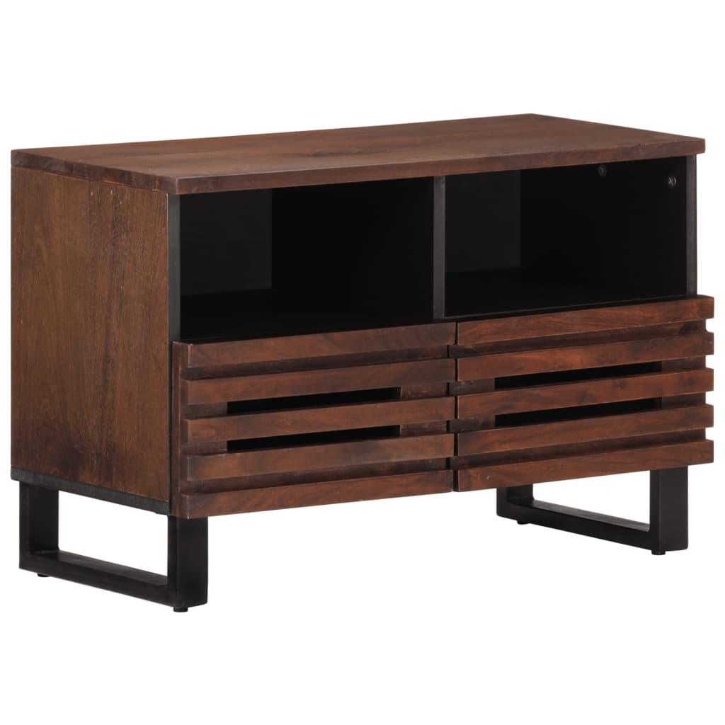 Vetonek Mueble de TV madera maciza mango marrón 70x34x46 cm