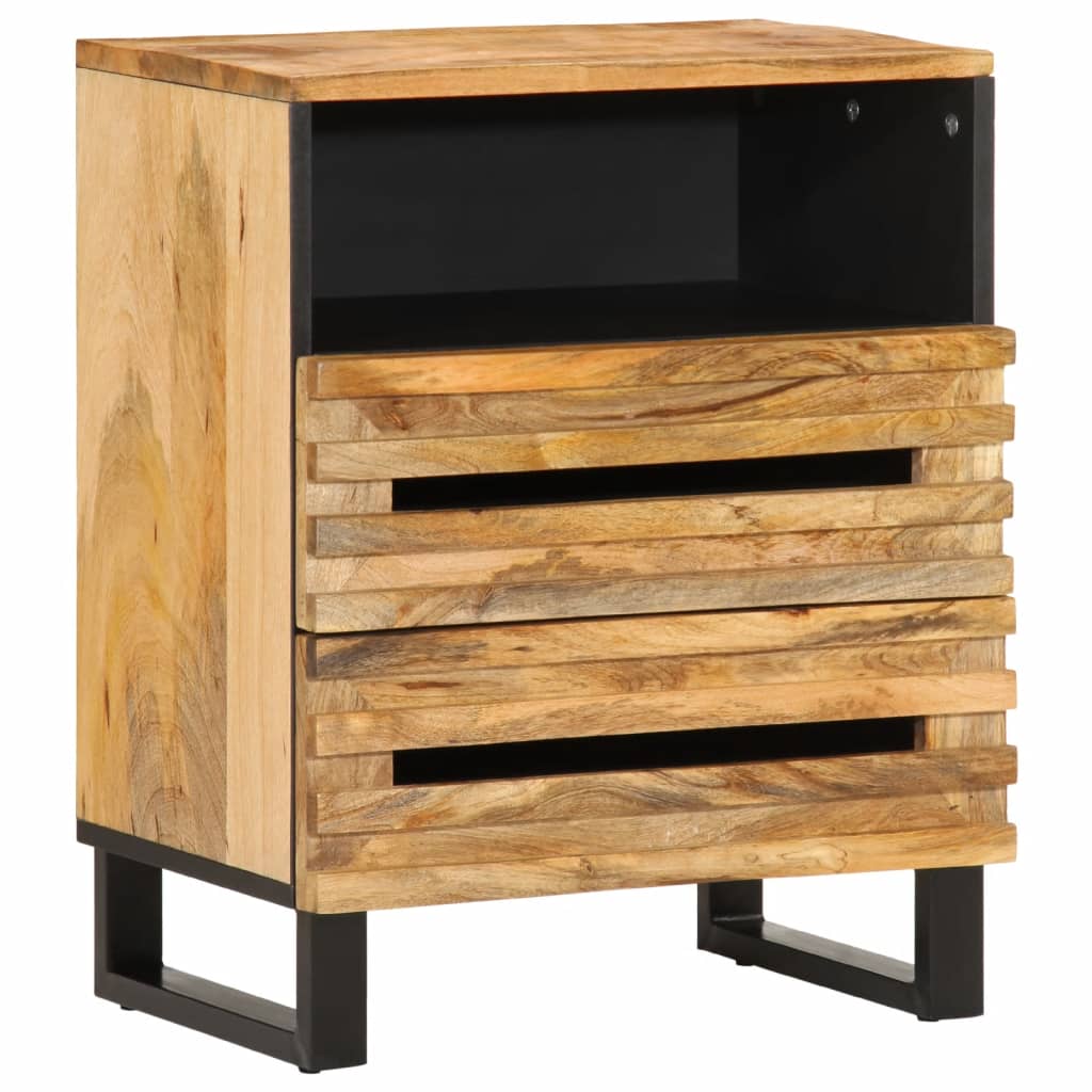 Vetonek Mesita de noche madera maciza de acacia 50x34x62 cm