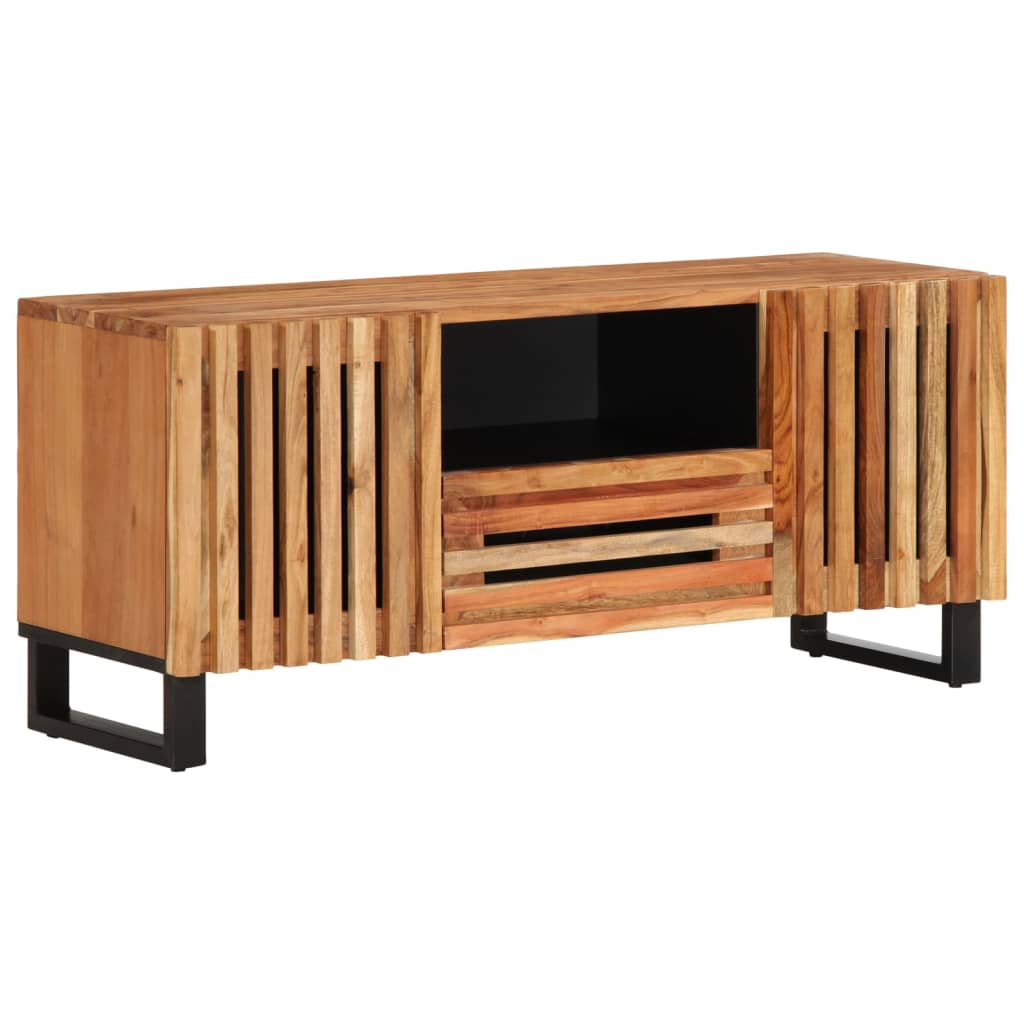 Vetonek Mueble de TV madera maciza de acacia 100x34x46 cm