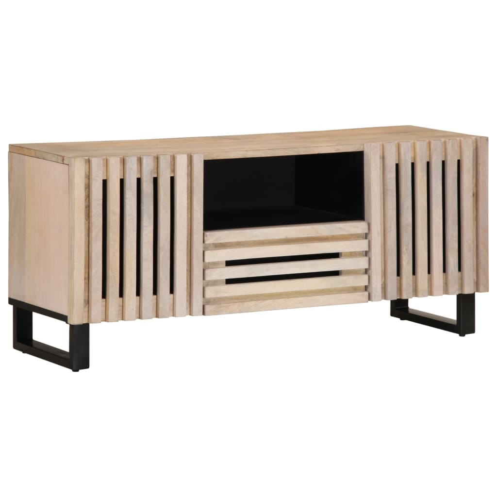 Vetonek Mueble de TV madera maciza de mango 100x34x46 cm