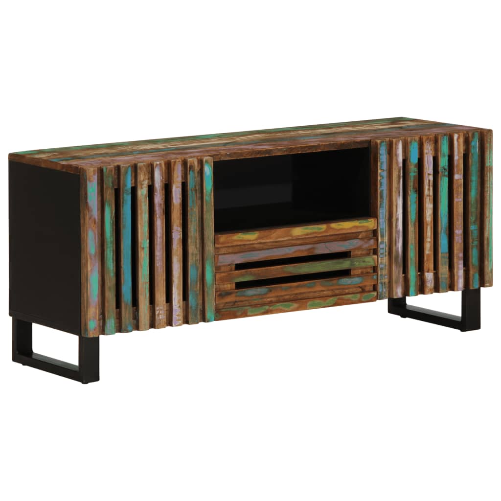 Vetonek Mueble de TV madera maciza de acacia 100x34x46 cm