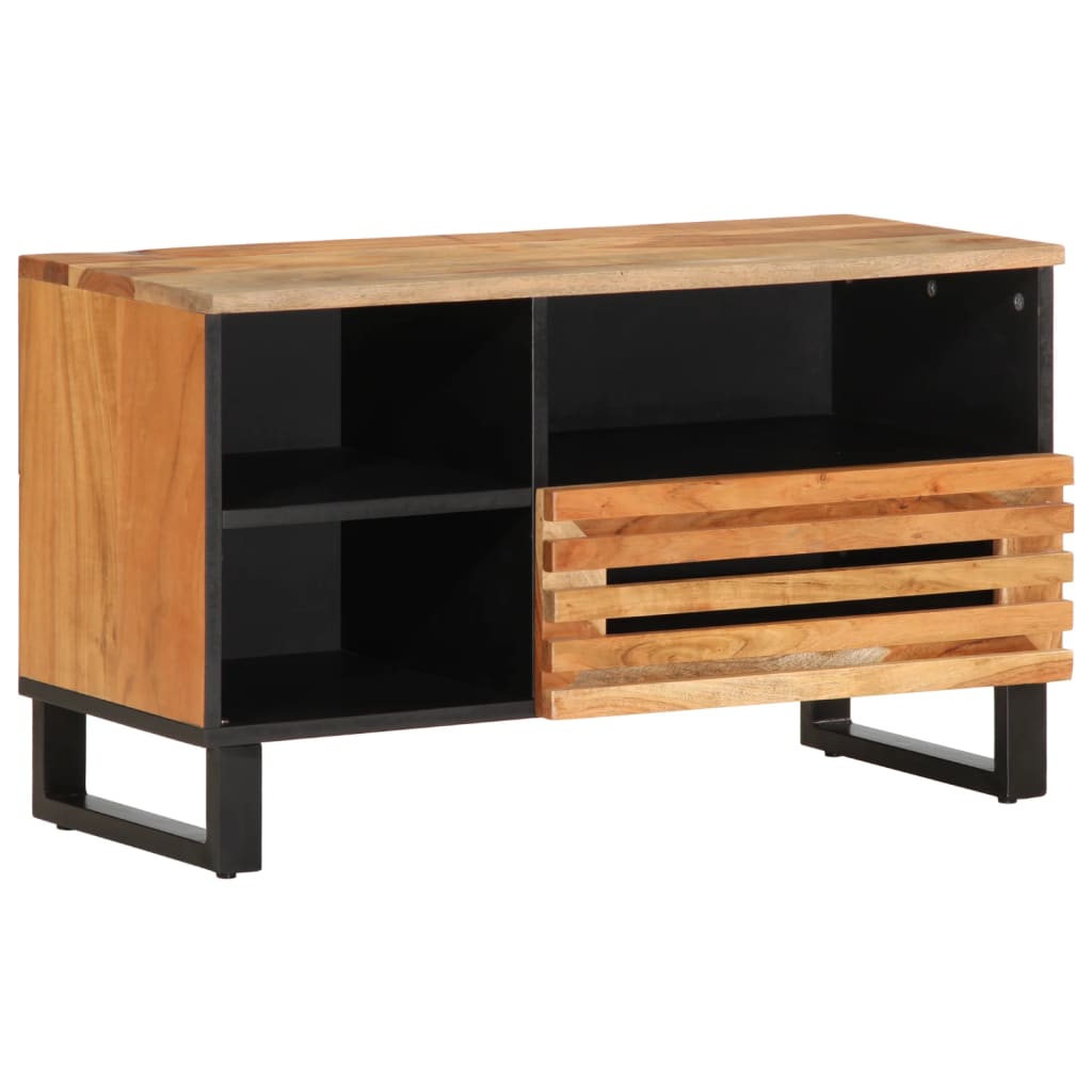 Vetonek Mueble de TV madera maciza de acacia 80x34x46 cm