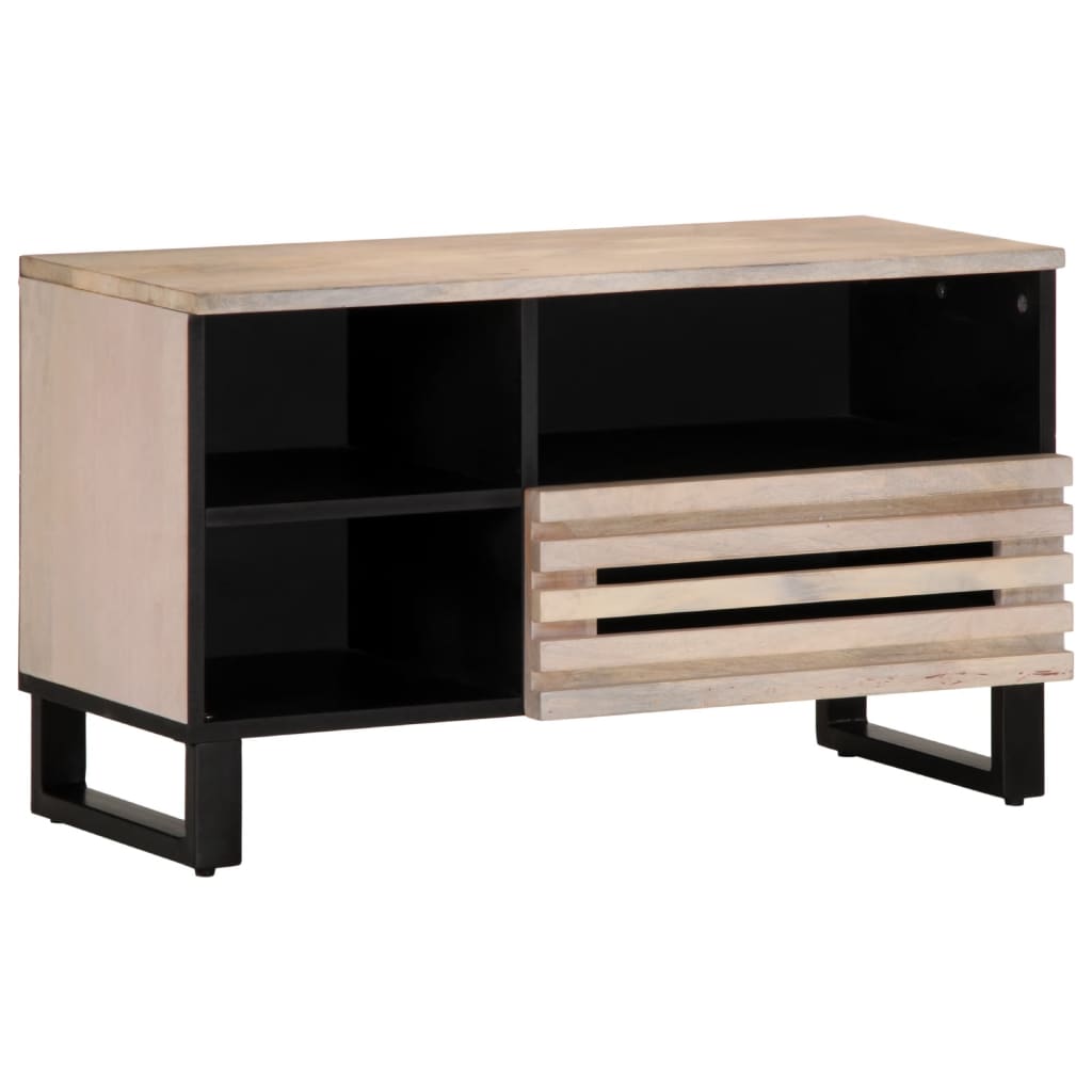 Vetonek Mueble de TV madera maciza de mango 80x34x46 cm