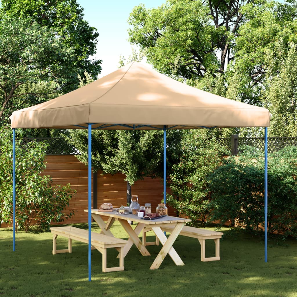 Vetonek Tienda de fiesta plegable Pop-Up beige 292x292x315 cm