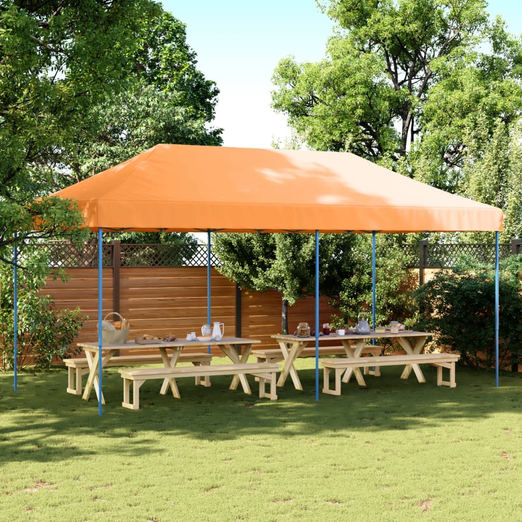 Tienda de fiesta plegable Pop-Up naranja 580x292x315 cm