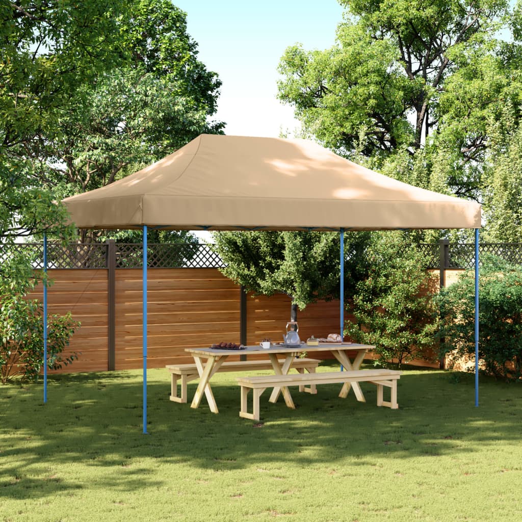 Vetonek Tienda de fiesta plegable Pop-Up beige 440x292x315 cm