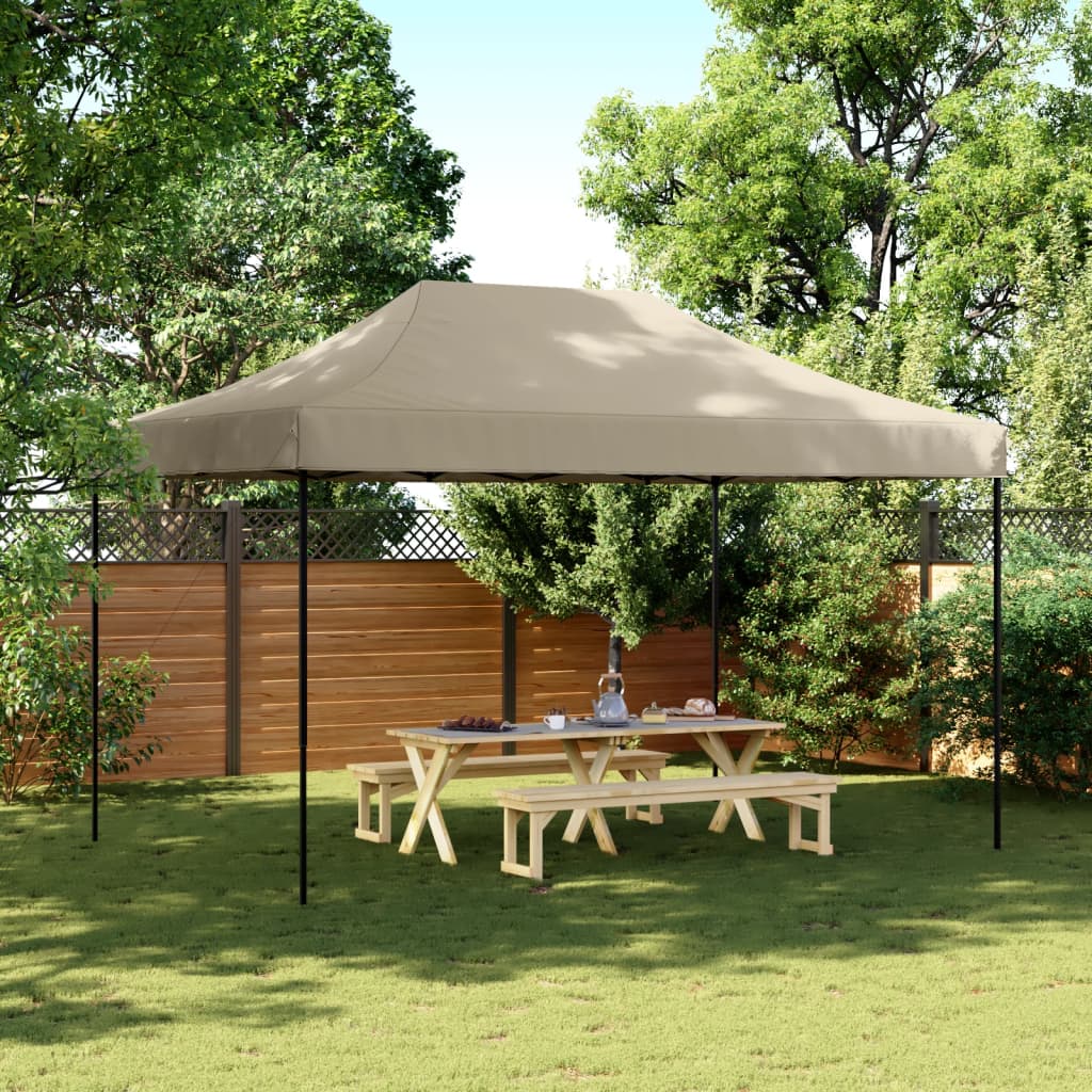 Vetonek Tienda de fiesta plegable Pop-Up taupe 440x292x315 cm