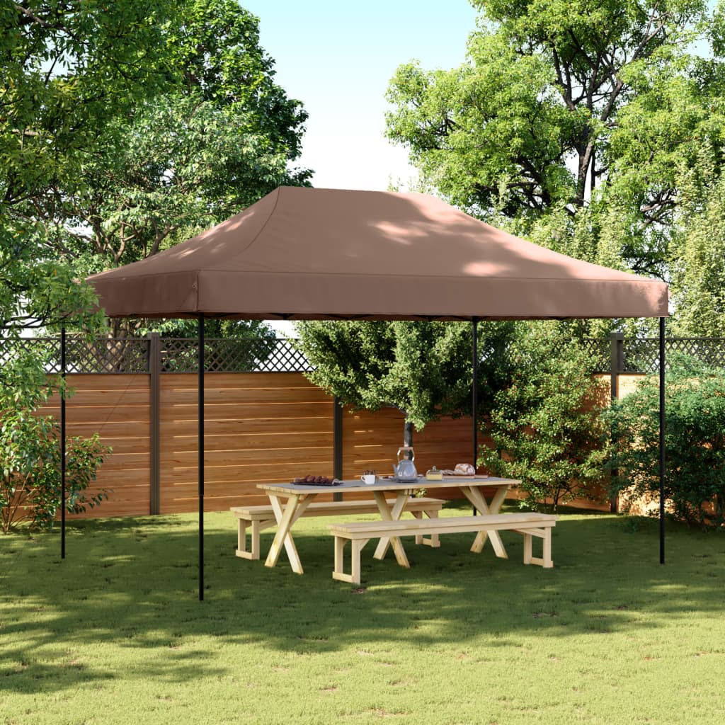 Vetonek Tienda de fiesta plegable Pop-Up marrón 440x292x315 cm