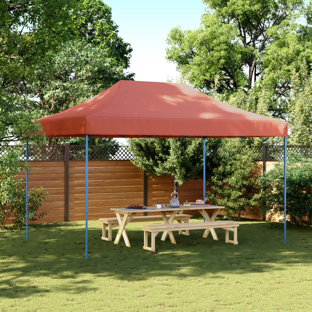 Vetonek Tienda de fiesta plegable Pop-Up terracota 440x292x315 cm