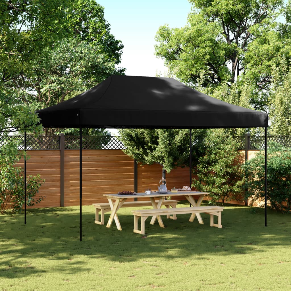 Vetonek Tienda de fiesta plegable Pop-Up negra 440x292x315 cm