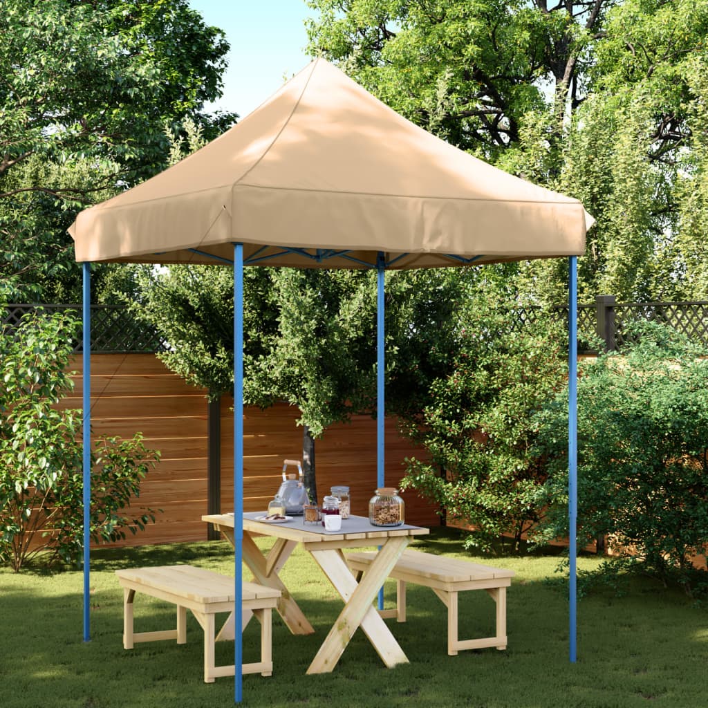 Vetonek Tienda de fiesta plegable Pop-Up beige 200x200x306 cm