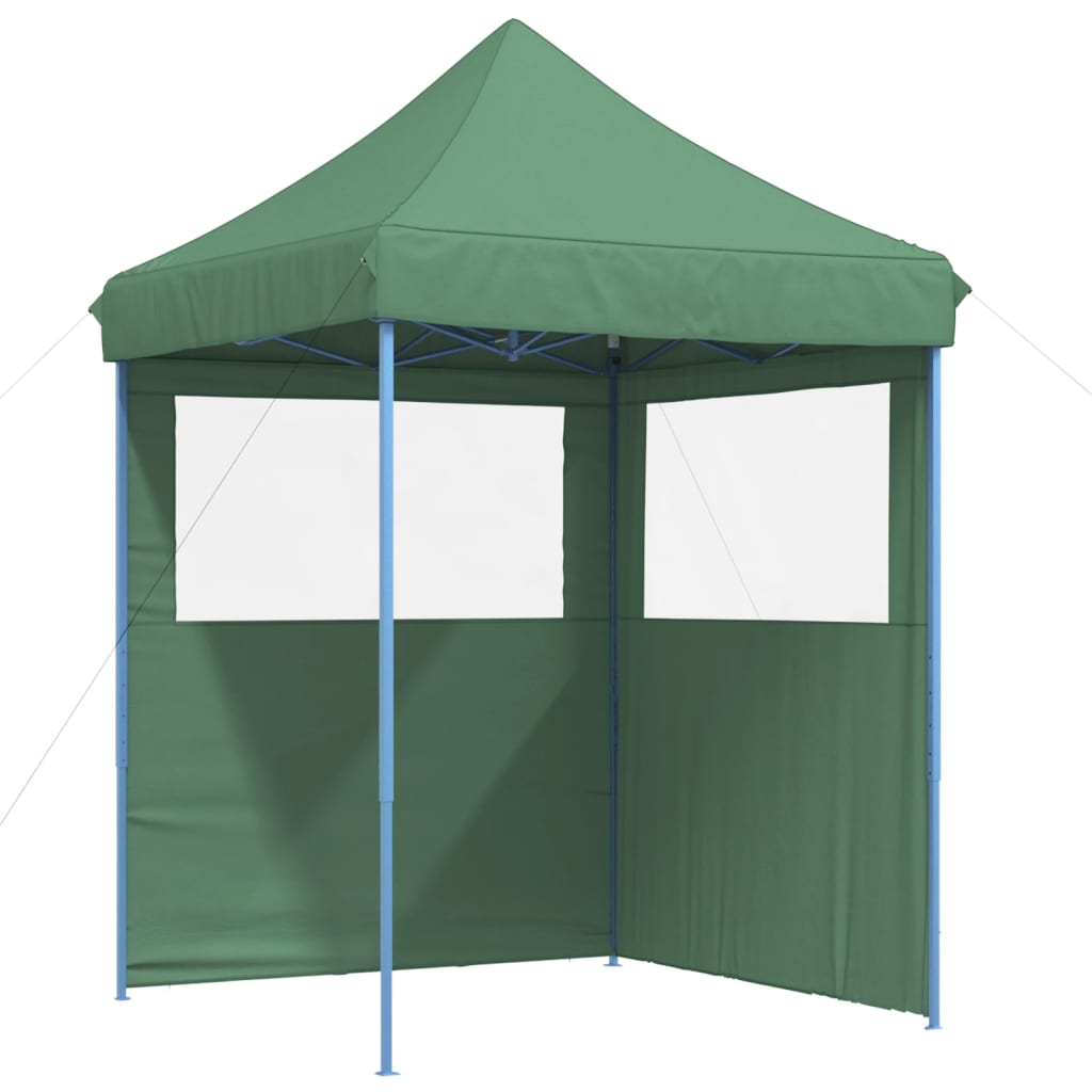 Tienda de fiesta plegable Pop-Up con 2 paredes laterales verde