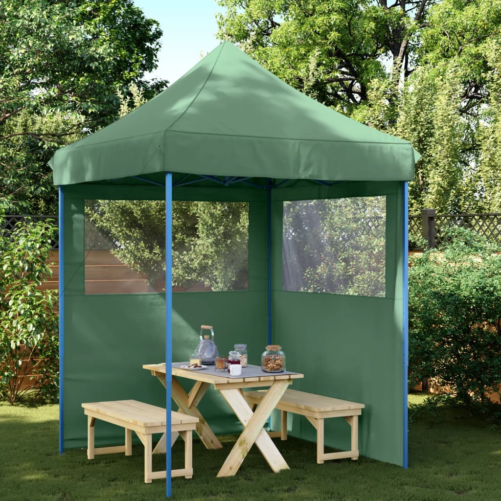 Vetonek Tienda de fiesta plegable Pop-Up con 2 paredes laterales verde